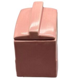 Vintage Cameron Clay Art‎ Deco Pink Canister 1940s